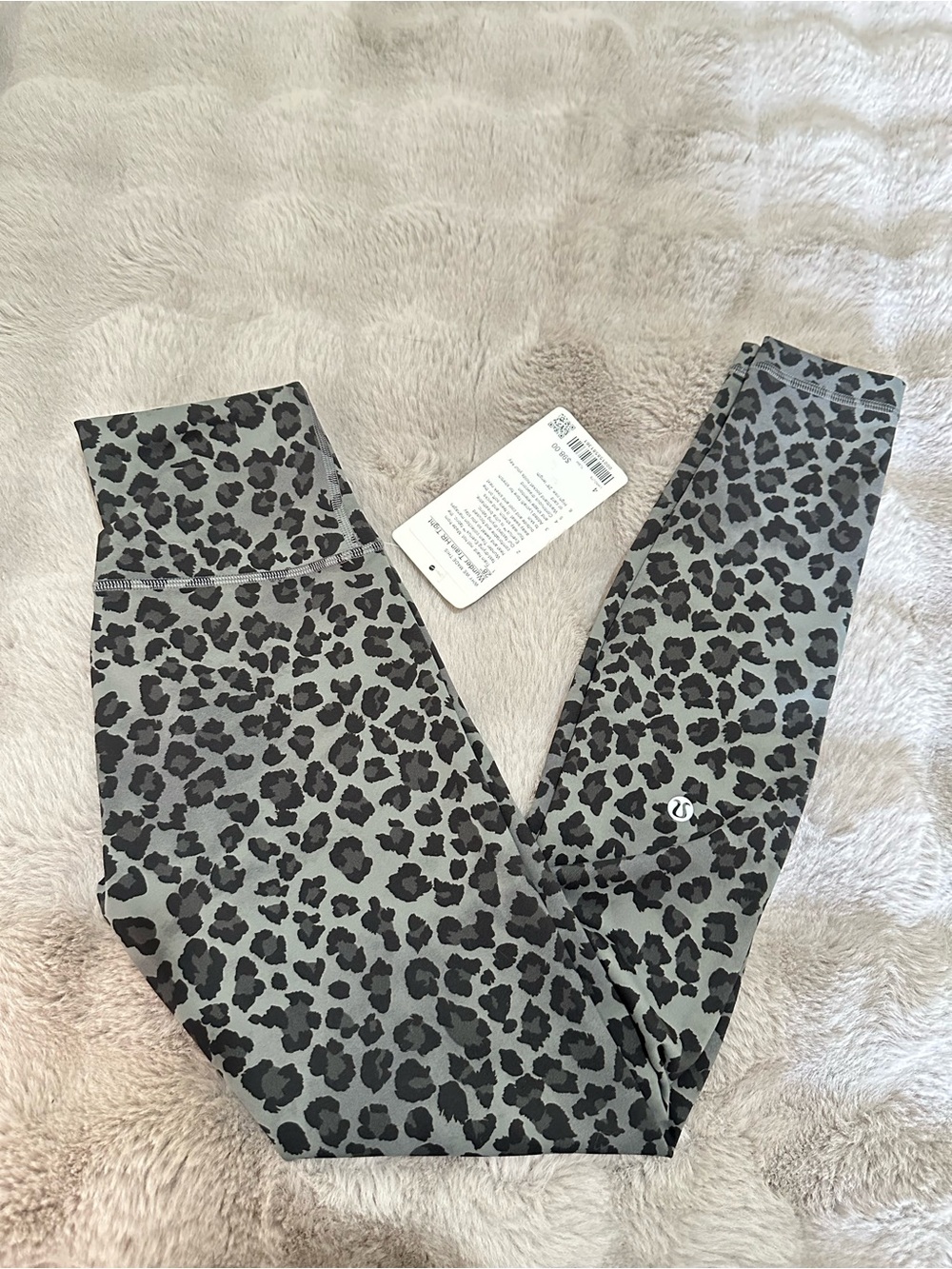 NWT Lululemon Wunder Train HR Tight 28” Sz 4 True Leopard Black Multi